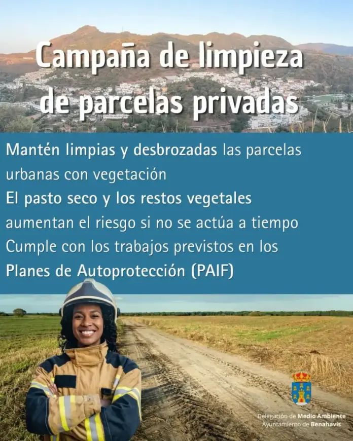 Benahavís activa la campaña de limpieza de parcelas privadas ante el aumento del riesgo de incendios en verano